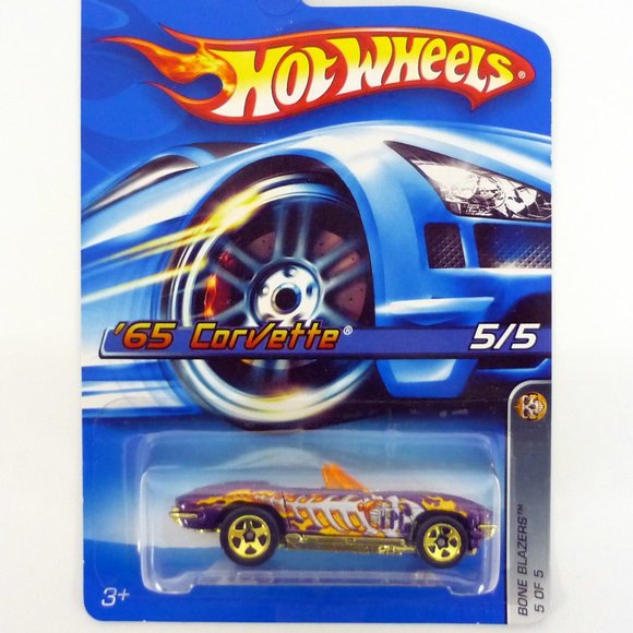 Hot Wheels '65 Corvette #085 Bone Blazers 5 of 5 Purple Die-Cast Car 2006 - Picture 1 of 1
